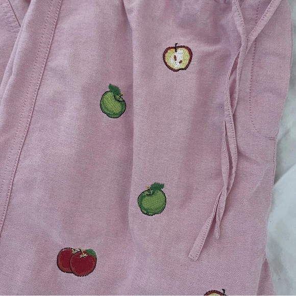 Orvis Women’s Sz Medium Men 32x30 Pink Fruit Embroidered Casual Chino Deck Pant - Picture 2 of 7